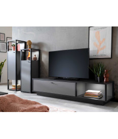 Grand ensemble tv gris anthracite moderne