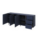 Meuble buffet bleu marine 3 portes 3 tiroirs