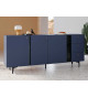 Meuble buffet bleu marine 3 portes 3 tiroirs