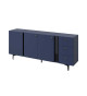 Meuble buffet bleu marine 3 portes 3 tiroirs