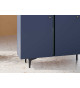 Meuble buffet bleu marine 3 portes 3 tiroirs