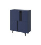 Commode haute bleue marine 4 portes