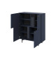 Commode haute bleue marine 4 portes