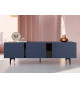 Meuble TV bleu marine 165 cm 3 portes