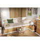 Lit coffre levage à droite 90x200 avec sommier et matelas