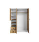 Grande armoire de chambre blanche et chêne