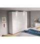 Armoire dressing et rangement blanche 4 portes