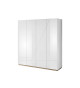 Armoire dressing et rangement blanche 4 portes