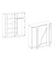 Armoire dressing et rangement blanche 4 portes