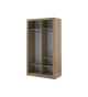 Armoire coulissante avec miroir chêne Shetland
