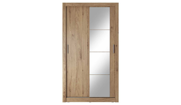 Armoire coulissante avec miroir chêne Shetland