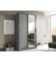 Armoire coulissante grise dressing et rangement