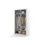 Armoire à porte coulissante et miroir blanche