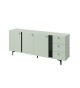 Buffet 3 portes 3 tiroirs coloris vert sauge