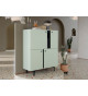 Commode haute vert sauge 4 portes