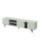 Meuble TV 200 cm 3 portes 2 niches vert sauge