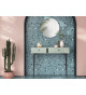 Console murale design vert sauge 2 tiroirs