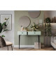Console murale design vert sauge 2 tiroirs