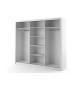 Grande armoire coulissante avec miroir blanche