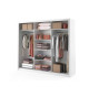 Grande armoire coulissante avec miroir blanche