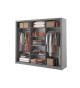 Grande armoire coulissante avec miroir grise
