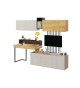 Ensemble meuble TV bureau et rangement