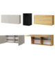 Ensemble meuble TV bureau et rangement