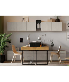 Double bureaux avec rangement haut et bas