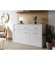 Buffet blanc 3 portes 3 tiroirs 160 cm