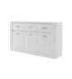 Buffet blanc 3 portes 3 tiroirs 160 cm