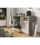 Bureau enfant gris graphite et gris clair