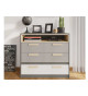 Commode de chambre 3 tiroirs 1 niche