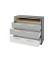 Commode de chambre 3 tiroirs 1 niche