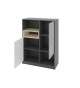 Rangement chambre enfant gris, blanc et bois