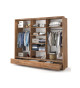 Grande armoire Chêne Stirling coulissante avec miroir