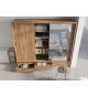 Grande armoire Chêne Stirling coulissante avec miroir