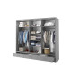 Grande armoire Grise coulissante avec miroir