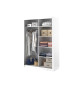Armoire portes coulissantes blanche avec miroir