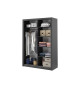 Armoire portes coulissantes noire avec miroir