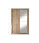 Armoire portes coulissantes déco chêne Shetland avec miroir