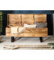 Banc coffre en bois original de manguier
