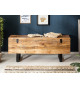 Banc coffre en bois original de manguier