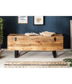 Banc coffre en bois original de manguier