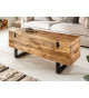 Banc coffre en bois original de manguier
