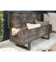 Banc coffre en bois original de manguier grisé