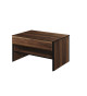 Table basse chêne foncé et noir rectangulaire