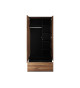 Armoire d'entrée penderie et rangement chêne foncé et noir
