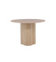 Table à manger ronde en bois 110 cm chêne chaulé