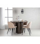 Table à manger ronde 110 cm en bois finition Moka