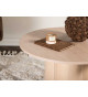 Table basse ronde en bois 80 cm chêne chaulé